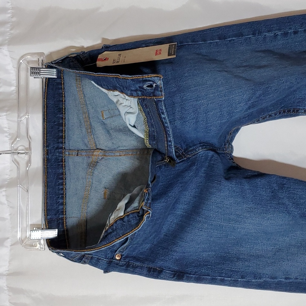 Levi's Men's 505 Regular Fit Denim Jeans ~ Blue - Picture 14 of 16